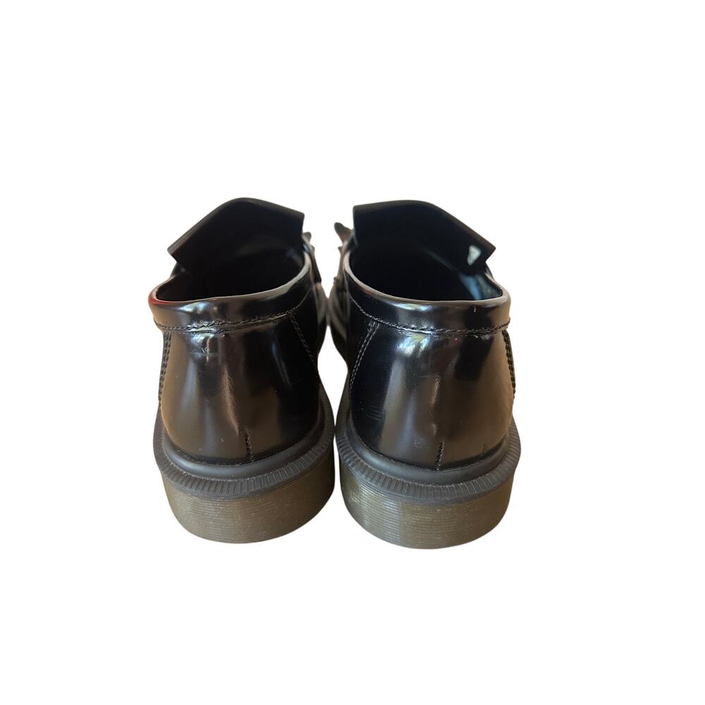 Dr Martens Adrian Tassel Loafers Black Patent Leather Fringe Platform - Picture 4 of 7